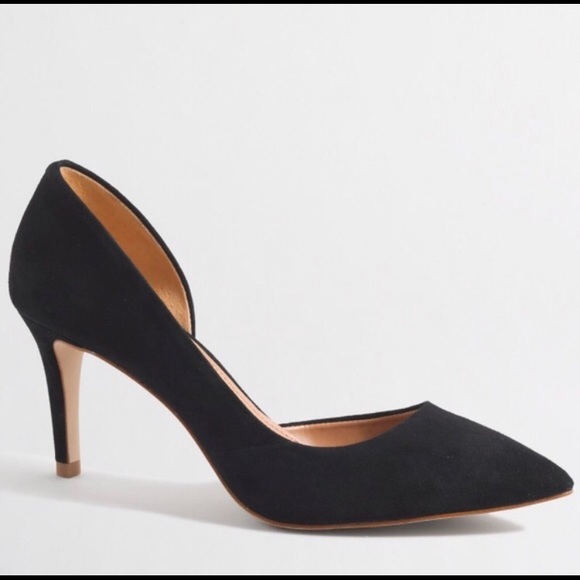 J.Crew D'orsay pumps, black suede. size 7.