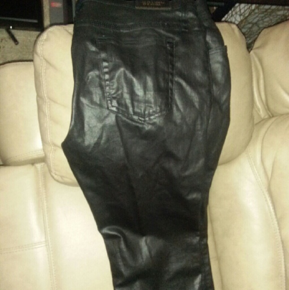 Leather type pants