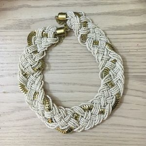 White Gold Braided Necklace