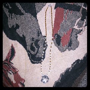 Coin pearl beaded necklace sterling clasp ooak