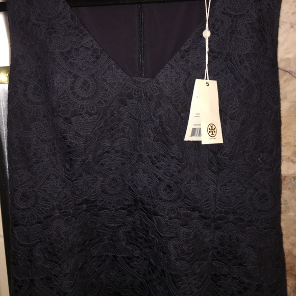 NWT Tory burch navy blue lace dress sz 10 - Picture 2 of 4