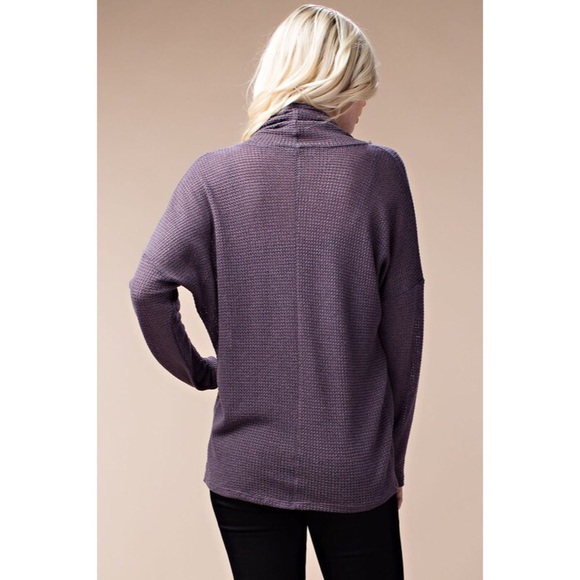 Two Toned Wrap Cardigan - Purple - Picture 2 of 4
