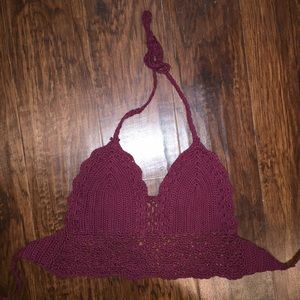 Halter crochet bralette