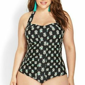 Plus size retro swim suit