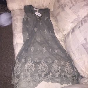 Antica Sartoria small light stone dress