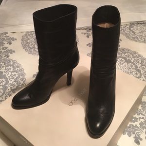 Mid Calf Jimmy Choo Leather Boots