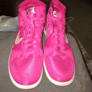Pink Nike high tops
