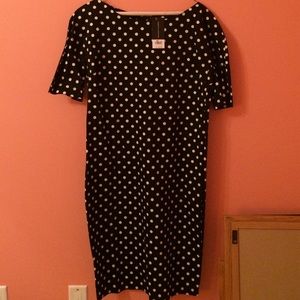 NWT Black/white polka dot dress.