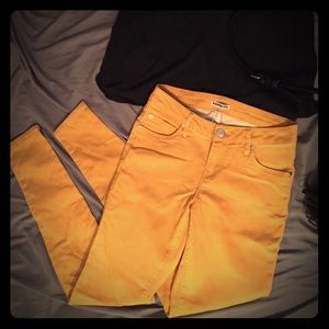 Express Skinny Jeans - Mustard Yellow