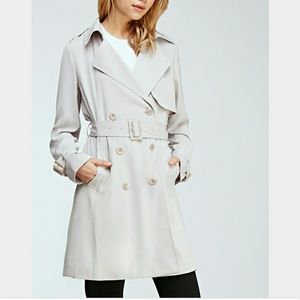 NWT Forever21 Gray Double Breasted Trench Coat