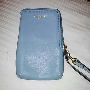 COACH Leather Phone Wristlet
