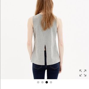 Madewell Gray Split Back Tank