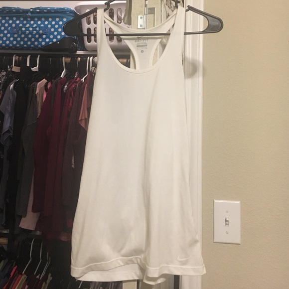 White nike dri fit tank