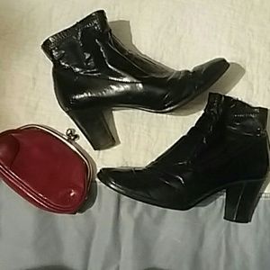 Ruby & Bloom ankle patent boots