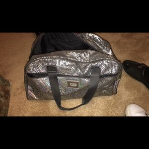 Overnight PINK silver cheetah bag extremely rare