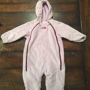 North face zip up body suit
