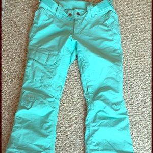 North Face mint green Hyvent ski pants