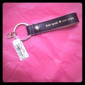 Kate Spade Live Colorfully Black Keychain NWT
