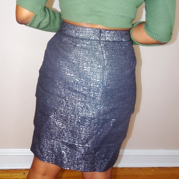 Charcoal Gray & Silver Layered Skirt - Picture 3 of 3