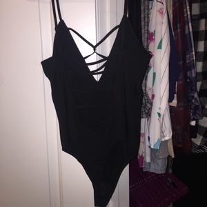 Nasty Gal Strappy Body Suit size Large NEW