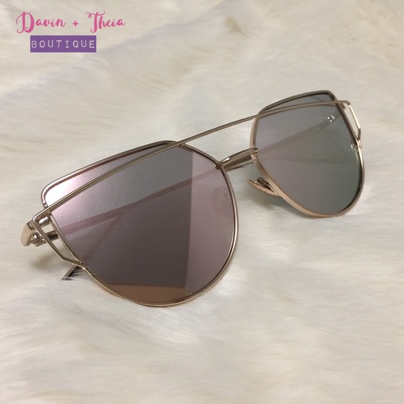 HP 3X 💖 Pink Cat Eye Mirrored Sunglasses - Picture 2 of 4