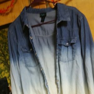 Button down, ombre top