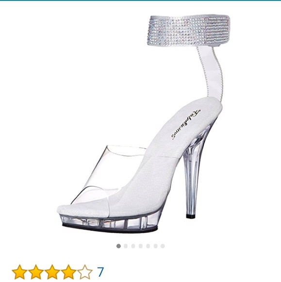 Brand new Fabulicious sexy clear bling heels