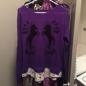 Oversized purple Kenzie sweater