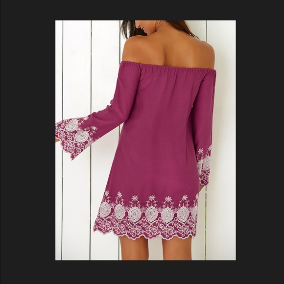 🌺🌺HOST PICK🌺🌺NWT OFF THE SHOULDER MINI DRESS - Picture 4 of 5