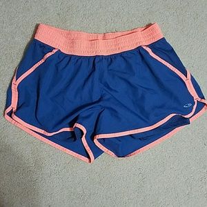 Champion Navy/Coral Workout Shorts