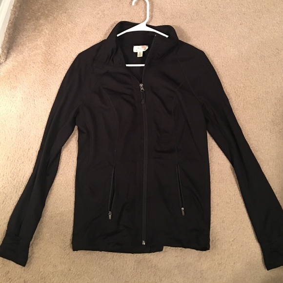 Tangerine zipper workout jacket