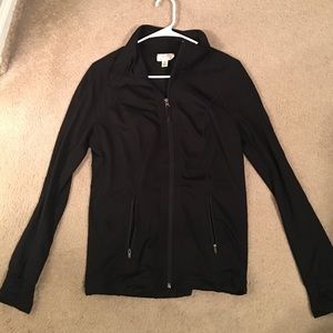 Tangerine zipper workout jacket