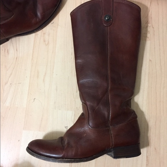Frye Melissa button extended calf boots size 9