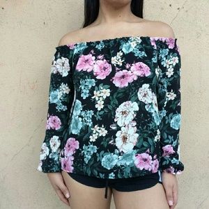 Floral Off The Shoulder Top