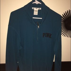 blue PINK half zip