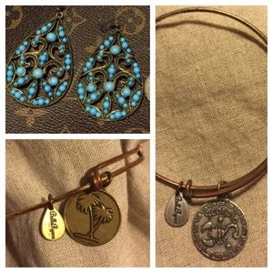 Bella Ryan charmed bangles mixed metals & earrings