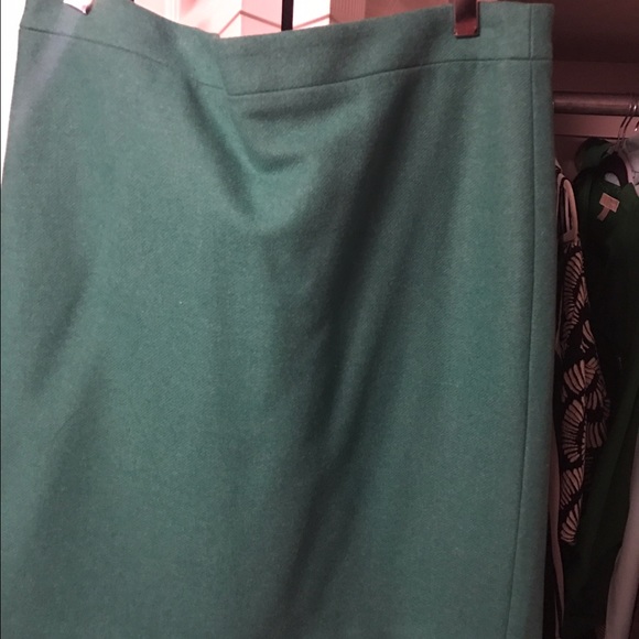 J Crew Green Pencil Skirt