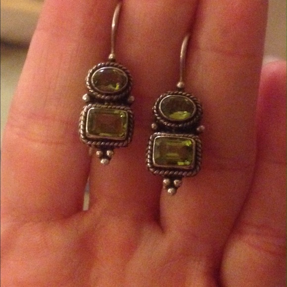 Authentic garnet earrings
