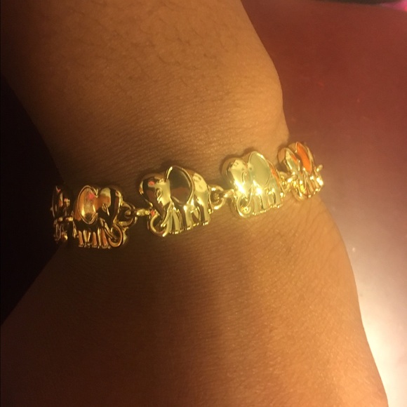 Lily Pulitzer elephant gold bracelet