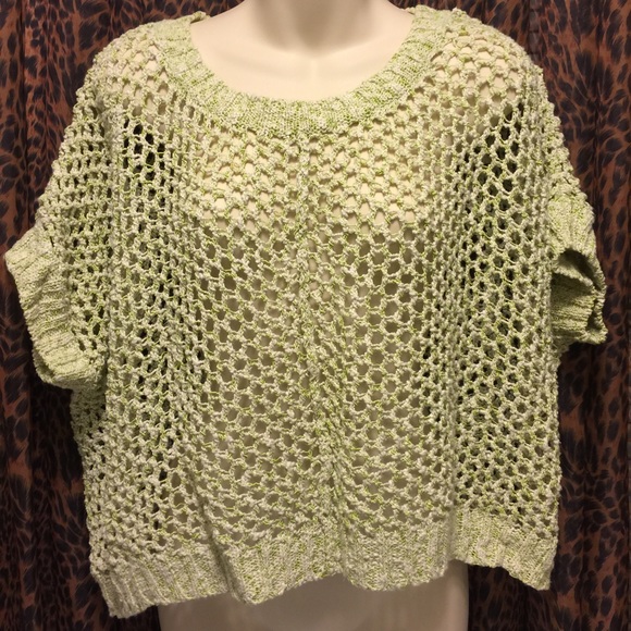 Beautiful Green crop sweater by Ann Taylor!