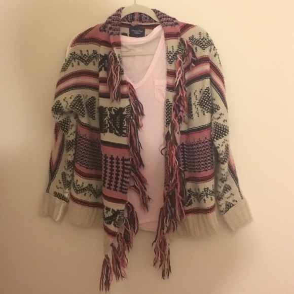 Patterned open cardigan