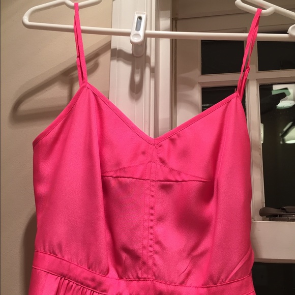 Jcrew hot pink silk(like) dress - Picture 2 of 3