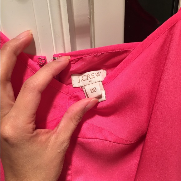 Jcrew hot pink silk(like) dress - Picture 3 of 3