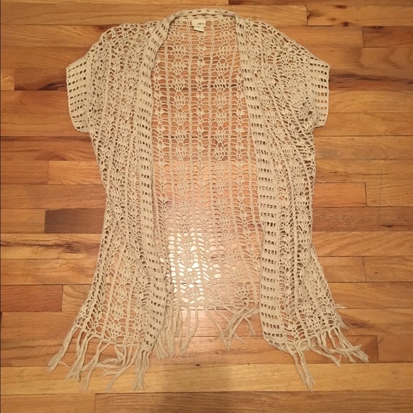 Long loose weave cardigan
