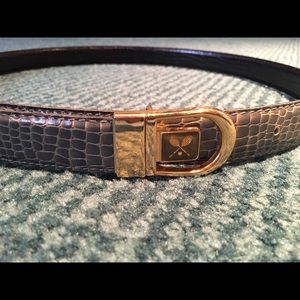 Croco-Leather Reversible Men's Belt
