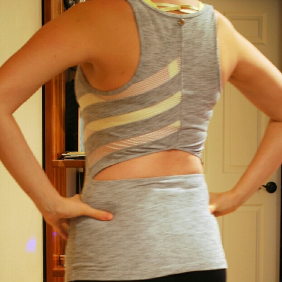 Lorna Jane tank top with open back and mesh