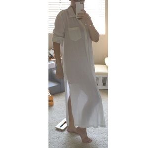 Maxi shirt dress/tunic with slit