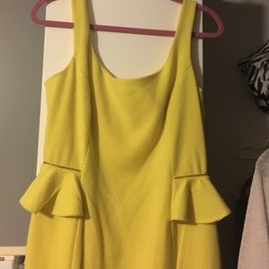 Yellow Betsy Johnson Peplum Dress
