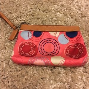 Colorful Coach wristlet