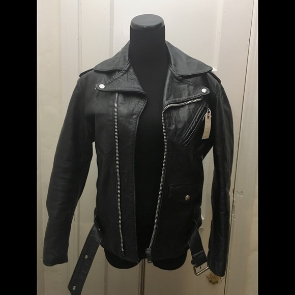 Paris Vintage perfecto motorcycle leather jacket - Picture 1 of 4